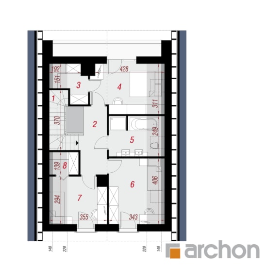 Dom pod sykomorą 2 - Poddasze (Rzut) - zdjęcie od ARCHON+ Biuro Projektów