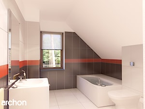 Dom w amarylisach - Wizualizacja łazienki - zdjęcie od ARCHON+ Biuro Projektów
