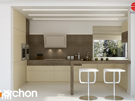 Aranżacje wnętrz - Kuchnia: Dom w złoci - Aranżacja kuchni - ARCHON+ Biuro Projektów. Przeglądaj, dodawaj i zapisuj najlepsze zdjęcia, pomysły i inspiracje designerskie. W bazie mamy już prawie milion fotografii!