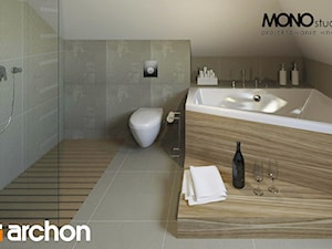 Dom w czarnuszce 2 - Wizualizacja łazienki - zdjęcie od ARCHON+ Biuro Projektów