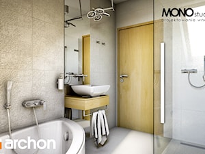 Dom w rododendronach 6 ver. 3 - Wizualizacja łazienki - zdjęcie od ARCHON+ Biuro Projektów