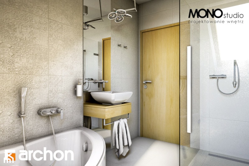 Dom w rododendronach 6 ver. 3 - Wizualizacja łazienki - zdjęcie od ARCHON+ Biuro Projektów - Homebook