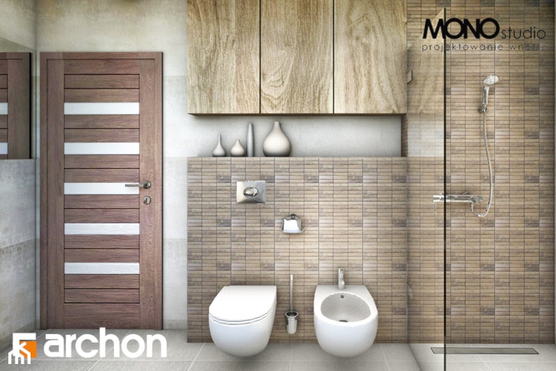 Dom w idaredach (G2) - Wizualizacja łazienki - zdjęcie od ARCHON+ Biuro Projektów