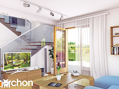 Aranżacje wnętrz - Salon: Dom w zielistkach - Strefa dzienna - ARCHON+ Biuro Projektów. Przeglądaj, dodawaj i zapisuj najlepsze zdjęcia, pomysły i inspiracje designerskie. W bazie mamy już prawie milion fotografii!