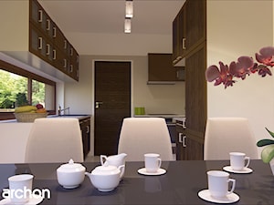 Dom w amarylisach - Wizualizacja kuchni - zdjęcie od ARCHON+ Biuro Projektów