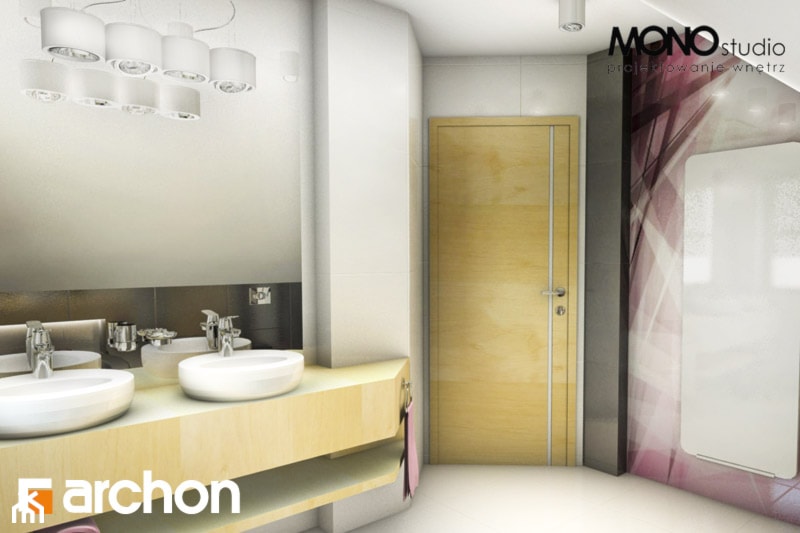 Dom w rododendronach 5 (W) - Wizualizacja łazienki - zdjęcie od ARCHON+ Biuro Projektów - Homebook