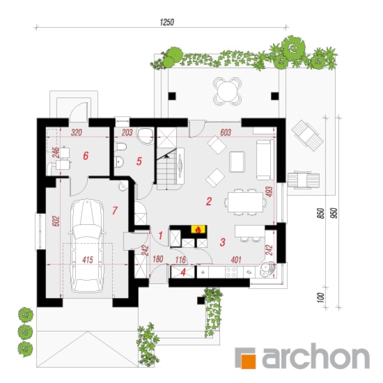 Dom w jabłonkach 6 - Parter (Rzut) - zdjęcie od ARCHON+ Biuro Projektów - Homebook