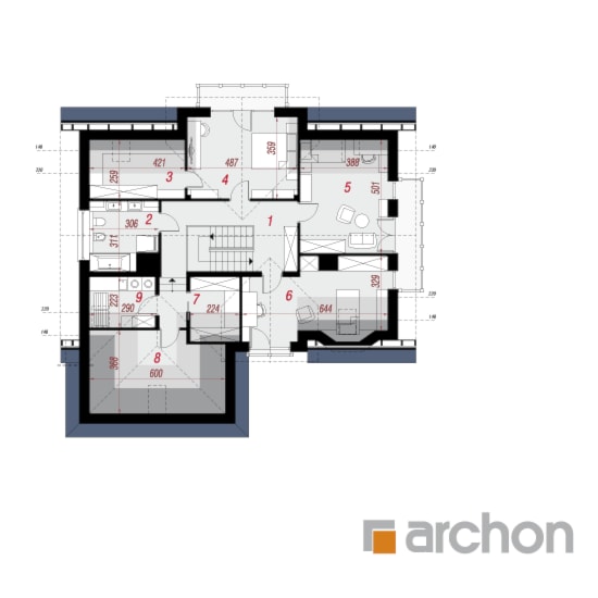 Dom w kalateach 7 (G2) - Poddasze (Rzut) - zdjęcie od ARCHON+ Biuro Projektów