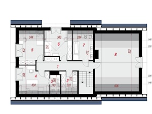 Dom w srebrzykach (G2) - Poddasze (Rzut) - zdjęcie od ARCHON+ Biuro Projektów