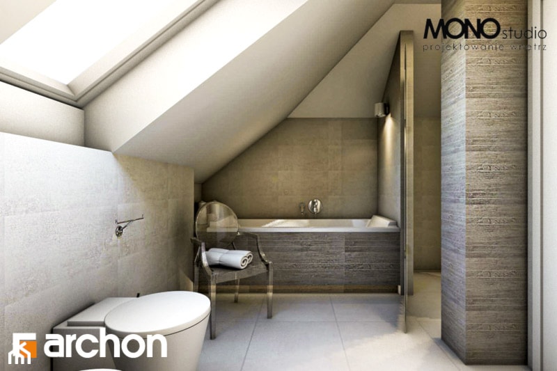 Dom w kalateach 2 - Wizualizacja łazienki - zdjęcie od ARCHON+ Biuro Projektów - Homebook