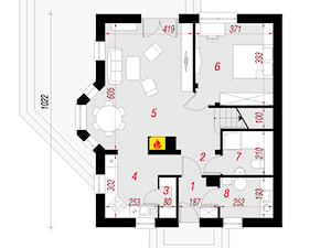 Dom w rododendronach 5 (W) - Parter (Rzut) - zdjęcie od ARCHON+ Biuro Projektów