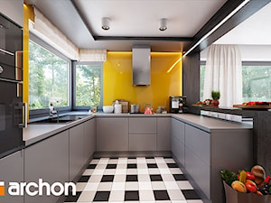 Dom w hostach - Aranżacja kuchni - zdjęcie od ARCHON+ Biuro Projektów