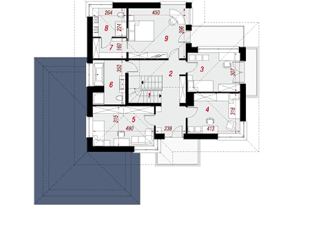 Aranżacje wnętrz - Domy: Willa Oliwia - Poddasze (Rzut) - ARCHON+ Biuro Projektów. Przeglądaj, dodawaj i zapisuj najlepsze zdjęcia, pomysły i inspiracje designerskie. W bazie mamy już prawie milion fotografii!