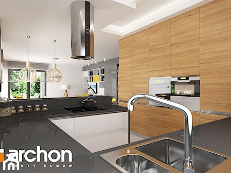 Aranżacje wnętrz - Kuchnia: Dom w renklodach 2 - ARCHON+ Biuro Projektów. Przeglądaj, dodawaj i zapisuj najlepsze zdjęcia, pomysły i inspiracje designerskie. W bazie mamy już prawie milion fotografii!