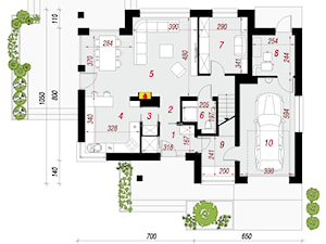 Dom w miodokwiatach 2 - Parter (Rzut) - zdjęcie od ARCHON+ Biuro Projektów