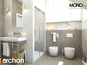 Dom w kannach - Wizualizacja łazienki - zdjęcie od ARCHON+ Biuro Projektów