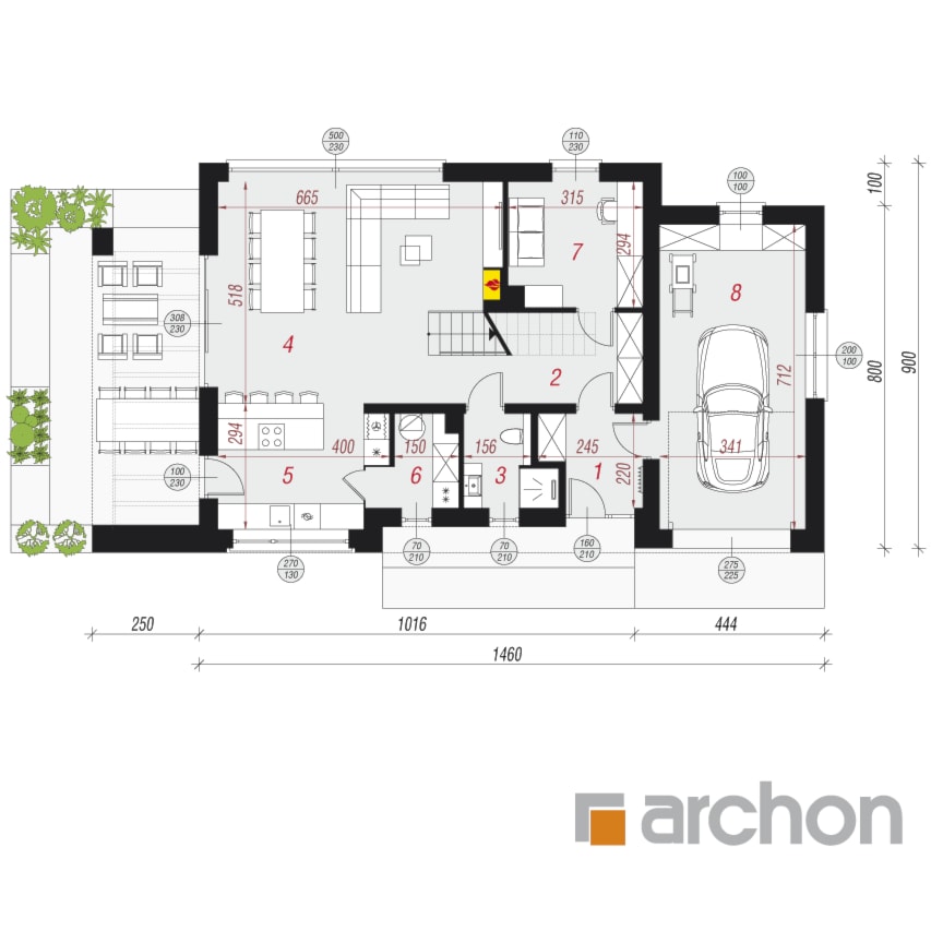 Dom w dipladeniach - zdjęcie od ARCHON+ Biuro Projektów