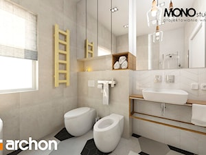 Dom w gruszach - Wizualizacja łazienki - zdjęcie od ARCHON+ Biuro Projektów