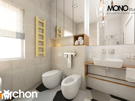 Aranżacje wnętrz - Łazienka: Dom w gruszach - Wizualizacja łazienki - ARCHON+ Biuro Projektów. Przeglądaj, dodawaj i zapisuj najlepsze zdjęcia, pomysły i inspiracje designerskie. W bazie mamy już prawie milion fotografii!