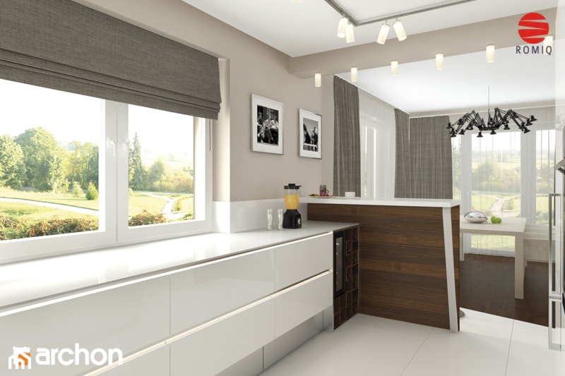 Dom w idaredach 3 - Wizualizacja kuchni - zdjęcie od ARCHON+ Biuro Projektów - Homebook