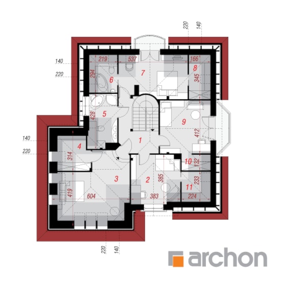 Dom w bergamotkach (G2) - Poddasze (Rzut) - zdjęcie od ARCHON+ Biuro Projektów