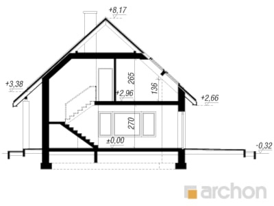 Aranżacje wnętrz - Domy: Dom w hostach - Przekrój - ARCHON+ Biuro Projektów. Przeglądaj, dodawaj i zapisuj najlepsze zdjęcia, pomysły i inspiracje designerskie. W bazie mamy już prawie milion fotografii!