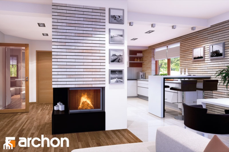 Dom w idaredach (G2) - Strefa dzienna - zdjęcie od ARCHON+ Biuro Projektów - Homebook