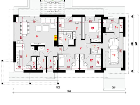 Aranżacje wnętrz - Domy: Dom w mekintoszach - Parter (Rzut) - ARCHON+ Biuro Projektów. Przeglądaj, dodawaj i zapisuj najlepsze zdjęcia, pomysły i inspiracje designerskie. W bazie mamy już prawie milion fotografii!