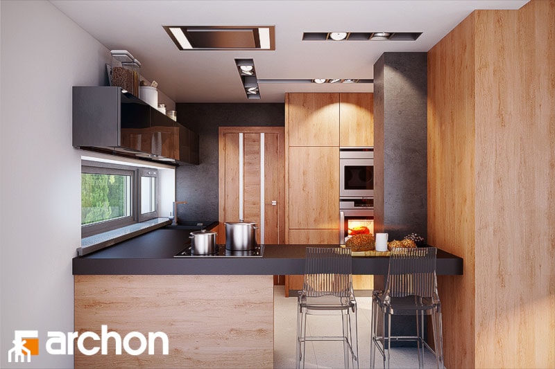 Dom w cytryńcach - Aranżacja kuchni - zdjęcie od ARCHON+ Biuro Projektów