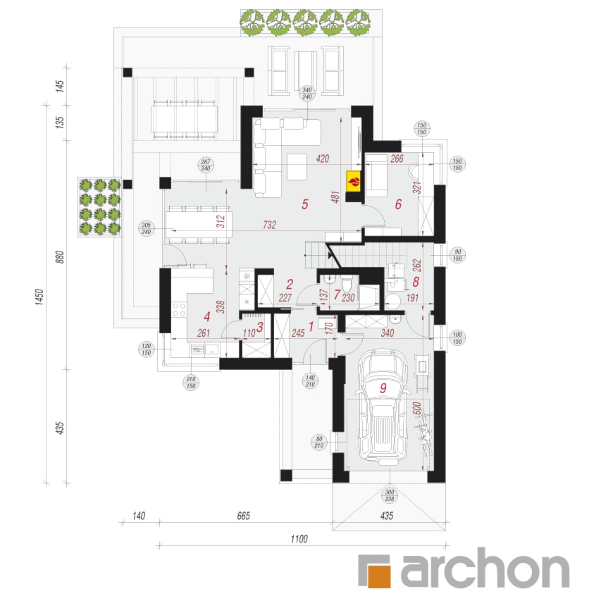 Dom w telimach 2 (G) - zdjęcie od ARCHON+ Biuro Projektów - Homebook