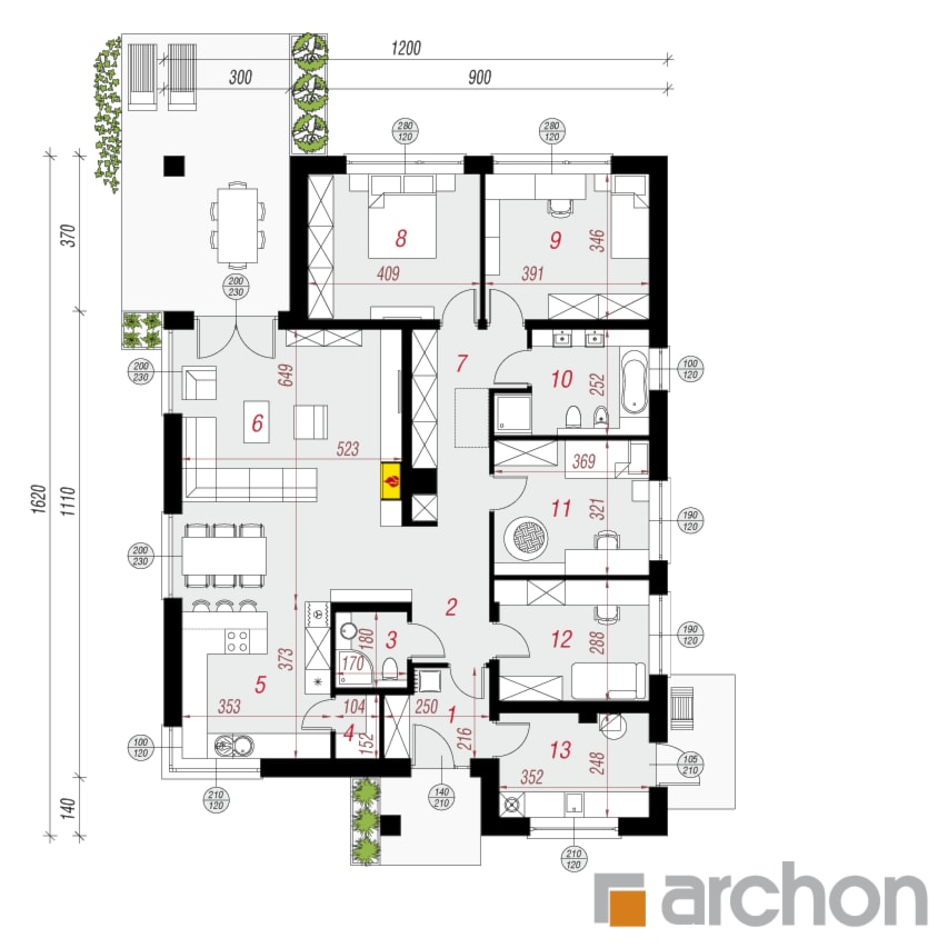 Dom w renklodach 4 - zdjęcie od ARCHON+ Biuro Projektów - Homebook