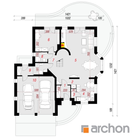 Dom w bergamotkach (G2) - Parter (Rzut) - zdjęcie od ARCHON+ Biuro Projektów