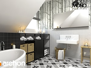 Dom w czarnuszce 2 - Wizualizacja łazienki - zdjęcie od ARCHON+ Biuro Projektów