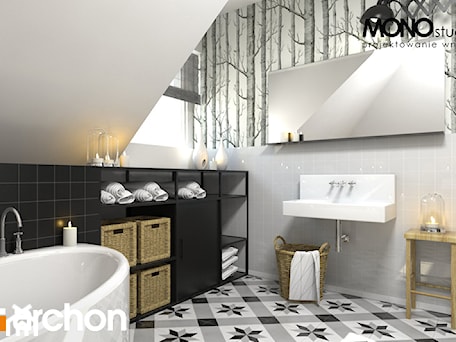 Aranżacje wnętrz - Łazienka: Dom w czarnuszce 2 - Wizualizacja łazienki - ARCHON+ Biuro Projektów. Przeglądaj, dodawaj i zapisuj najlepsze zdjęcia, pomysły i inspiracje designerskie. W bazie mamy już prawie milion fotografii!