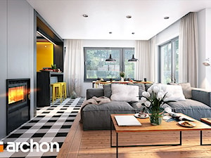 Dom w hostach - Strefa dzienna - zdjęcie od ARCHON+ Biuro Projektów
