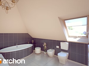 Dom w rukoli - Wizualizacja łazienki - zdjęcie od ARCHON+ Biuro Projektów