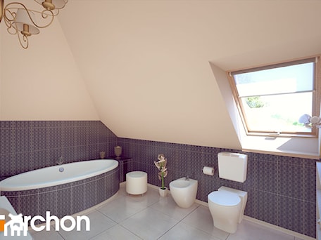 Aranżacje wnętrz - Łazienka: Dom w rukoli - Wizualizacja łazienki - ARCHON+ Biuro Projektów. Przeglądaj, dodawaj i zapisuj najlepsze zdjęcia, pomysły i inspiracje designerskie. W bazie mamy już prawie milion fotografii!
