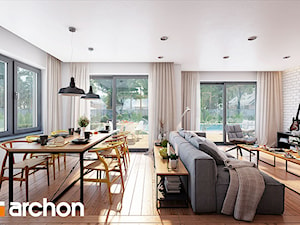 Dom w hostach - Strefa dzienna - zdjęcie od ARCHON+ Biuro Projektów