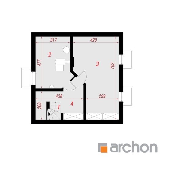 Dom w poziomkach 3 (P) - Piwnica (Rzut) - zdjęcie od ARCHON+ Biuro Projektów - Homebook