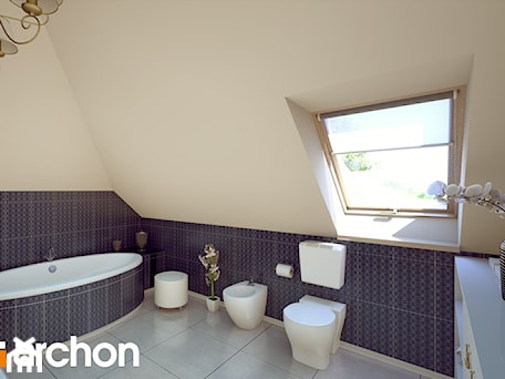 Aranżacje wnętrz - Łazienka: Dom w rukoli (G2) - Wizualizacja łazienki - ARCHON+ Biuro Projektów. Przeglądaj, dodawaj i zapisuj najlepsze zdjęcia, pomysły i inspiracje designerskie. W bazie mamy już prawie milion fotografii!