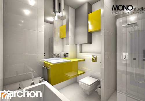 Dom w mekintoszach - Wizualizacja łazienki - zdjęcie od ARCHON+ Biuro Projektów