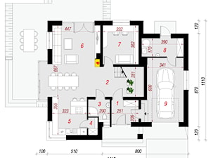 Dom w czarnuszce 2 - Parter (Rzut) - zdjęcie od ARCHON+ Biuro Projektów