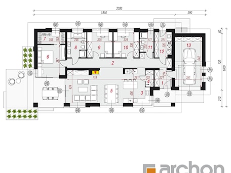 Aranżacje wnętrz - Domy: Dom w modrzewnicy 5 (G) - ARCHON+ Biuro Projektów. Przeglądaj, dodawaj i zapisuj najlepsze zdjęcia, pomysły i inspiracje designerskie. W bazie mamy już prawie milion fotografii!