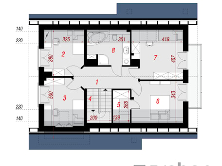 Aranżacje wnętrz - Domy: Dom w idaredach 3 - Poddasze (Rzut) - ARCHON+ Biuro Projektów. Przeglądaj, dodawaj i zapisuj najlepsze zdjęcia, pomysły i inspiracje designerskie. W bazie mamy już prawie milion fotografii!