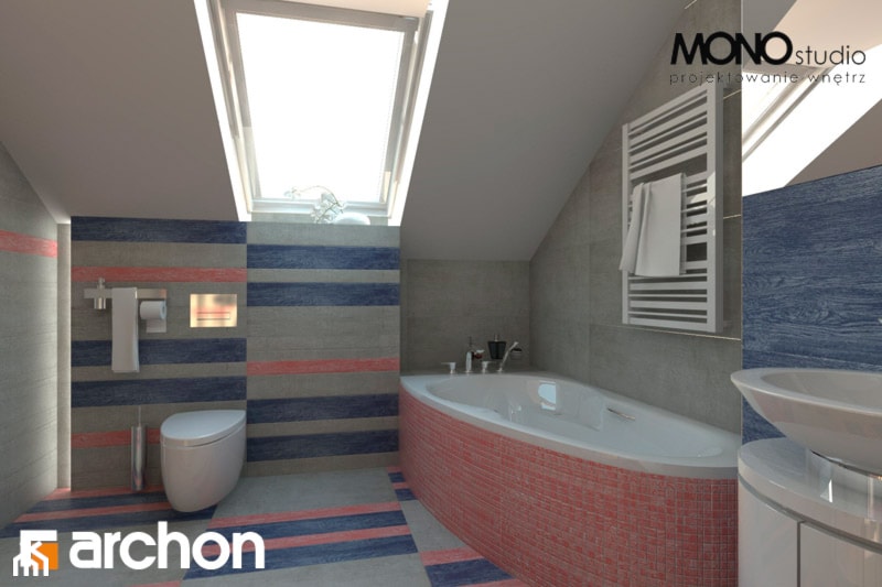 Dom - Miniaturka (N) - Wizualizacja łazienki - zdjęcie od ARCHON+ Biuro Projektów - Homebook