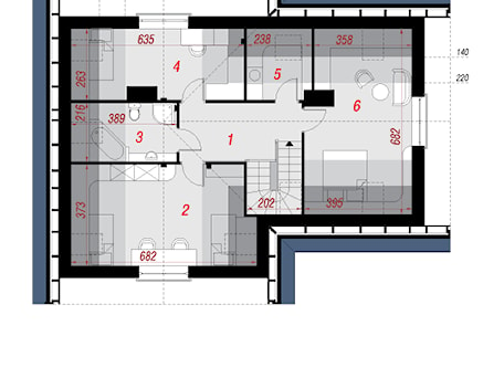 Aranżacje wnętrz - Domy: Dom w mango - Poddasze (Rzut) - ARCHON+ Biuro Projektów. Przeglądaj, dodawaj i zapisuj najlepsze zdjęcia, pomysły i inspiracje designerskie. W bazie mamy już prawie milion fotografii!