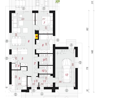 Aranżacje wnętrz - Domy: Dom pod pomarańczą (G) - ARCHON+ Biuro Projektów. Przeglądaj, dodawaj i zapisuj najlepsze zdjęcia, pomysły i inspiracje designerskie. W bazie mamy już prawie milion fotografii!