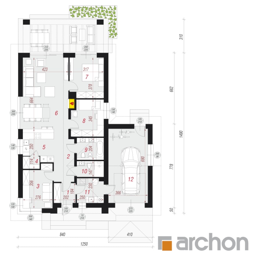 Dom pod pomarańczą (G) - zdjęcie od ARCHON+ Biuro Projektów