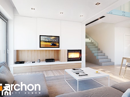 Aranżacje wnętrz - Salon: Dom w amorfach - ARCHON+ Biuro Projektów. Przeglądaj, dodawaj i zapisuj najlepsze zdjęcia, pomysły i inspiracje designerskie. W bazie mamy już prawie milion fotografii!