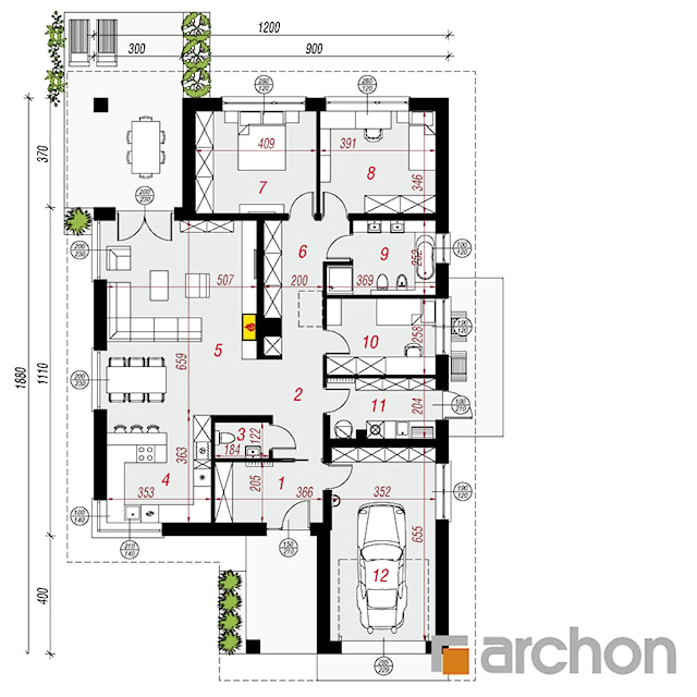 Dom w renklodach 2 - zdjęcie od ARCHON+ Biuro Projektów - Homebook